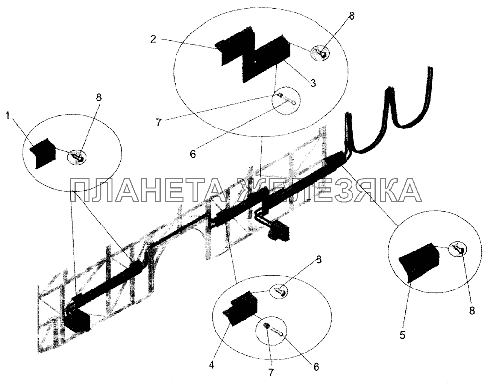 Установка кожухов (2-я секция) МАЗ-104С